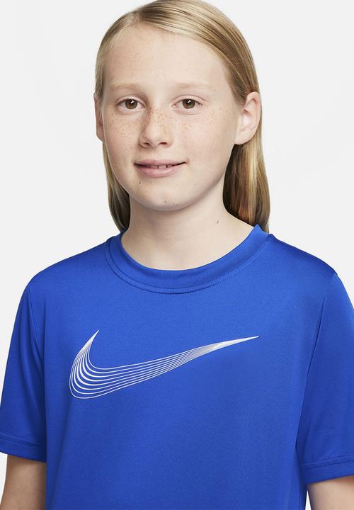 Nike - B nk df hbr short sleeve top - blue