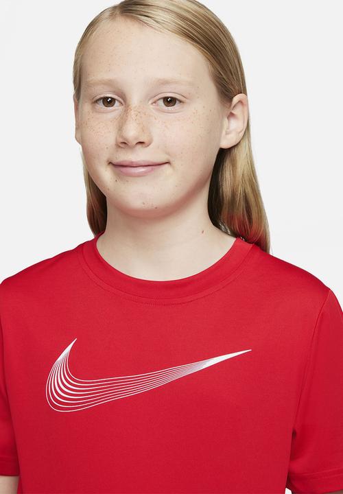 Nike - B nk df hbr short sleeve top - red