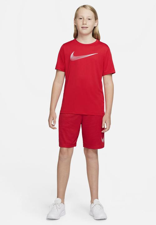Nike - B nk df hbr short sleeve top - red