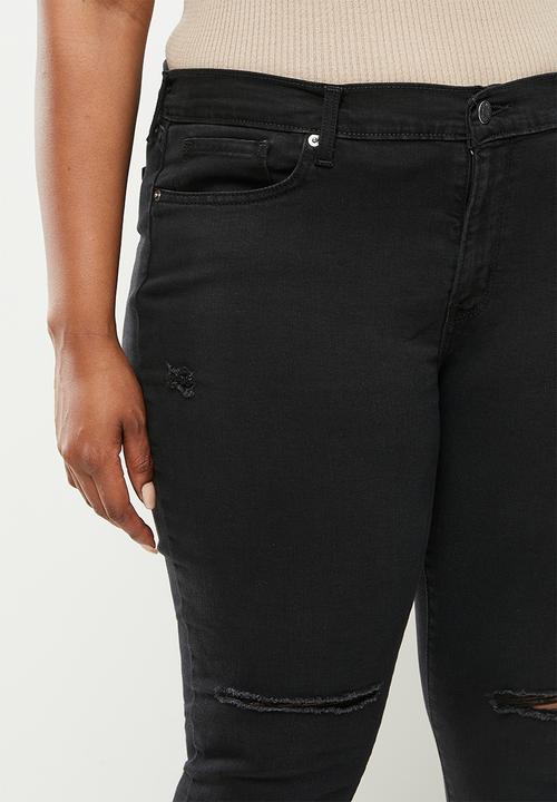 Levi’s® - Curvy super skinny over the edge sa -  black 