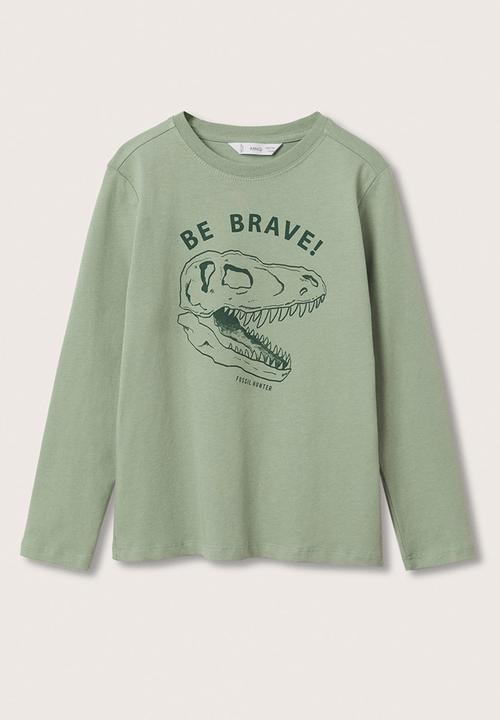 MANGO - T-shirt spencer - green