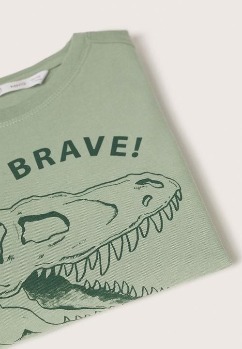 MANGO - T-shirt spencer - green