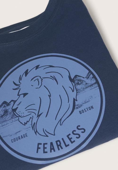 MANGO - T-shirt spencer - navy