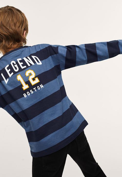 MANGO - T-shirt rugby - blue
