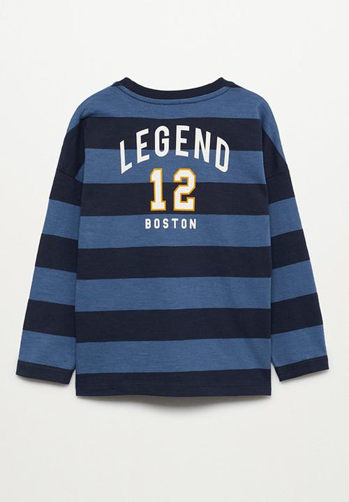 MANGO - T-shirt rugby - blue