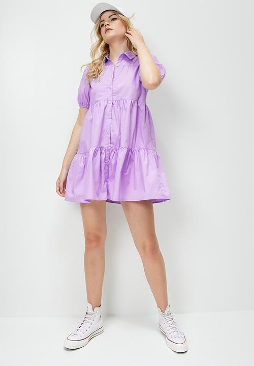 Blake - Tiered mini dress - lilac