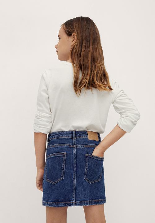 MANGO - Skirt sue - blue
