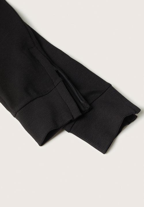 MANGO - Trousers stone - black