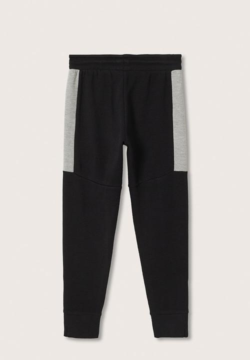 MANGO - Trousers stone - black