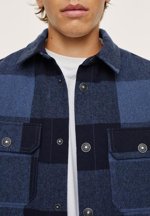 MANGO - Jacket streey - blue