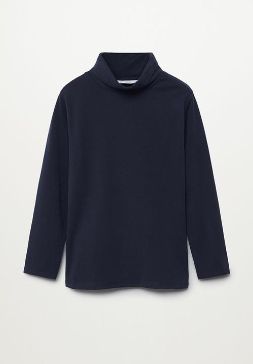MANGO - T-shirt turbo - white/navy/black