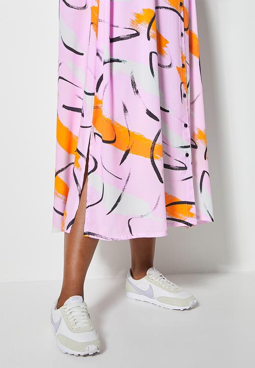 Superbalist - Grown on sleeve shirt dress - lilac brushstroke