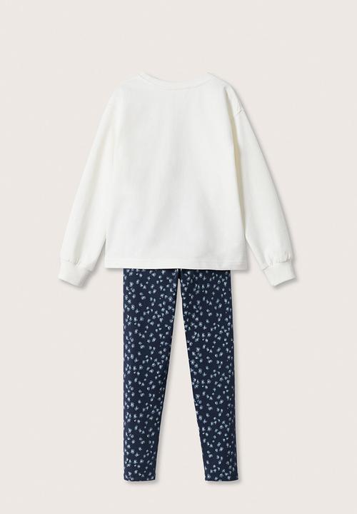 MANGO - Tracksuit eliach - white & blue 