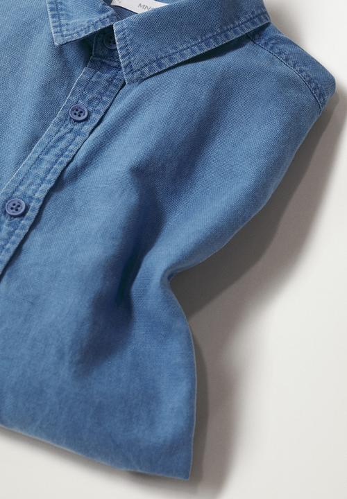 MANGO - Shirt bray - open blue