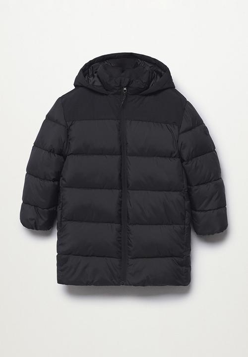 MANGO - Anorak amerlong - black