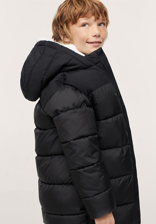 MANGO - Anorak amerlong - black
