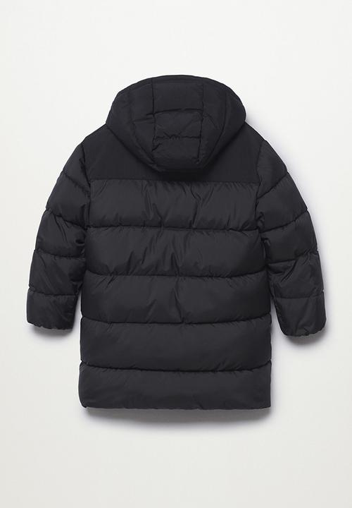 MANGO - Anorak amerlong - black