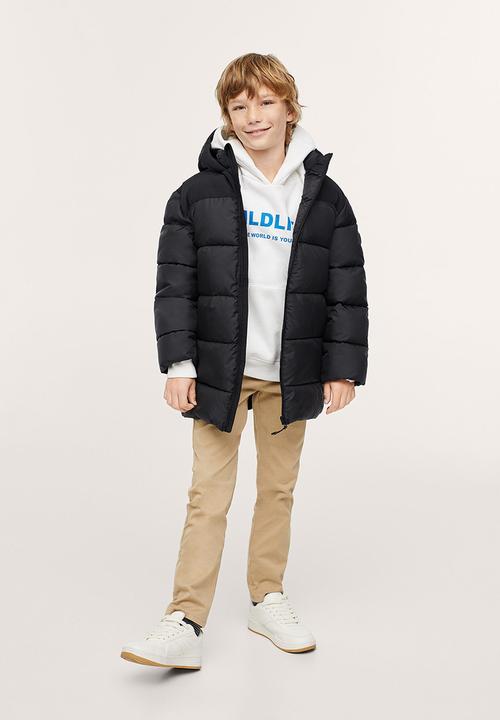 MANGO - Anorak amerlong - black