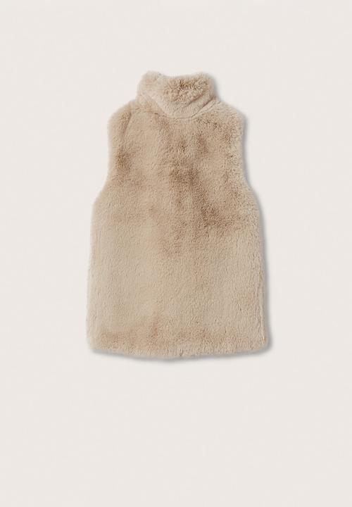 MANGO - Waistcoat canela - oatmeal
