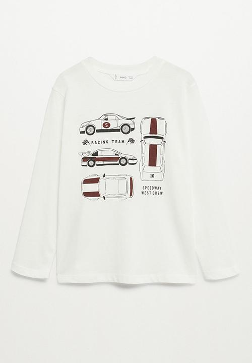 MANGO - T-shirt racing - natural