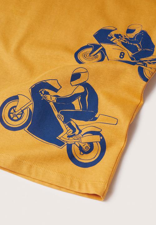 MANGO - T-shirt racing - yellow