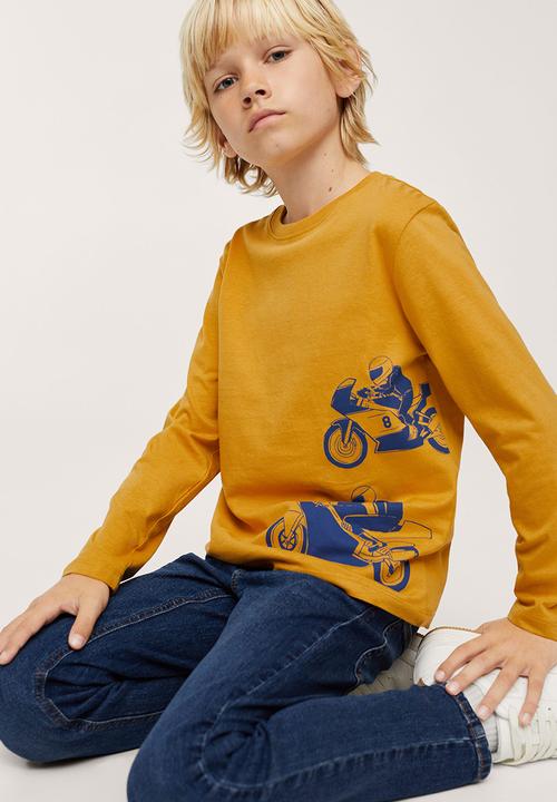 MANGO - T-shirt racing - yellow