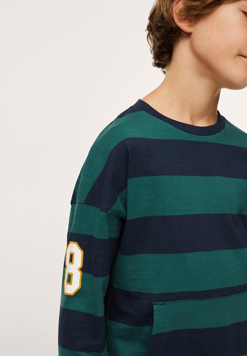 MANGO - T-shirt rugby - green