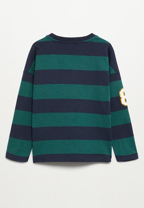 MANGO - T-shirt rugby - green