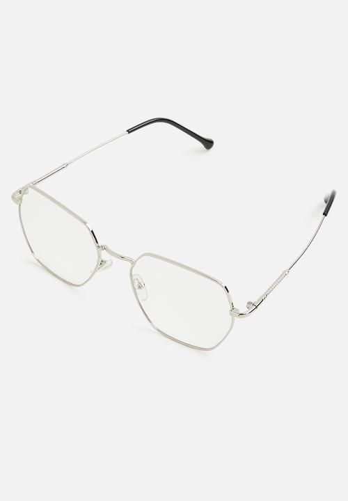 Superbalist - Hexagonal reading glasses-silver