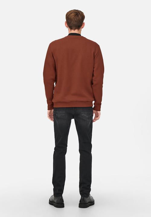 Only & Sons - Onsceres life crew neck noos - burnt henna