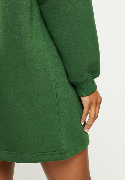 Missguided - Graphic sweater midi dress - green
