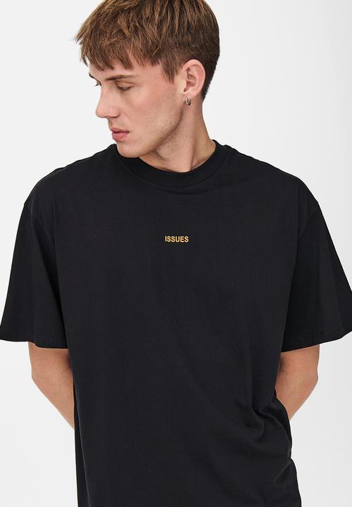Only & Sons - Onsblaze life ovz short sleeves tee - black