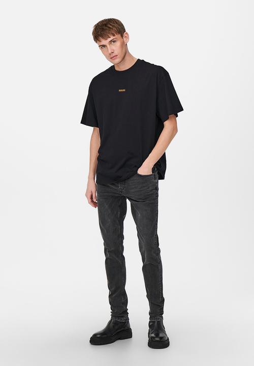 Only & Sons - Onsblaze life ovz short sleeves tee - black