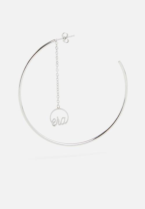 ERA by DJ Zinhle - Drop hoop earrings - silver