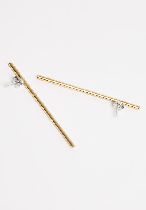 Tessa Design - Alexa linear earrings - gold