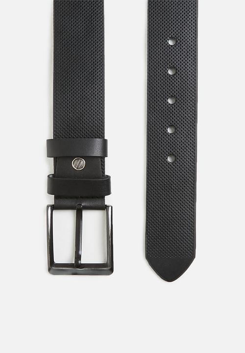 Trendyol - Embossed detail belt twin pack - black/brown