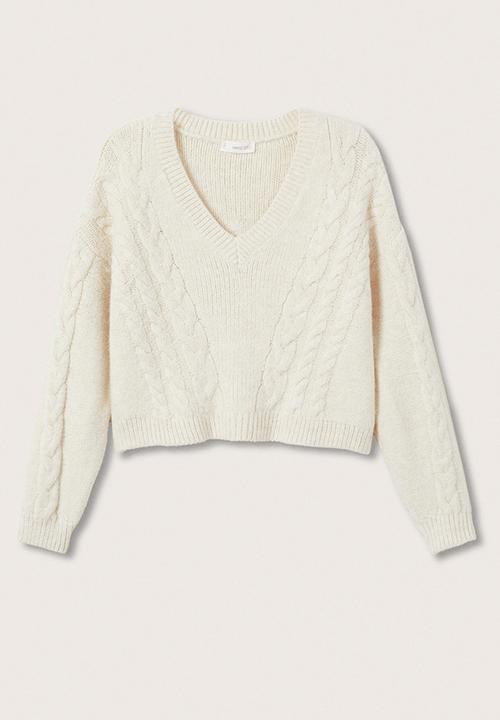 MANGO - Sweater lucco - white