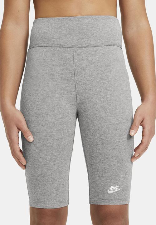 Nike - G nsw bike 9 in short  - carbon heather/white