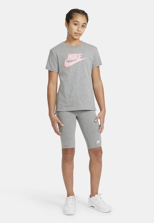 Nike - G nsw bike 9 in short  - carbon heather/white