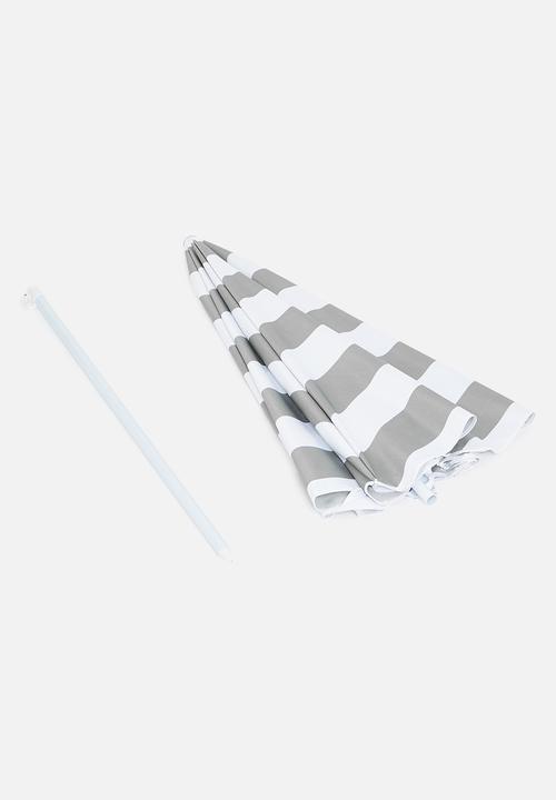 Sixth Floor - Crete beach umbrella - grey & white 