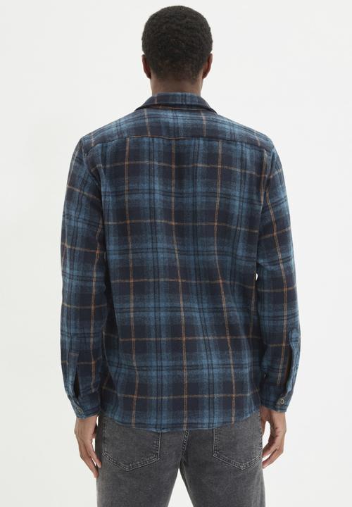 Trendyol - Long sleeve check shirt - petrol