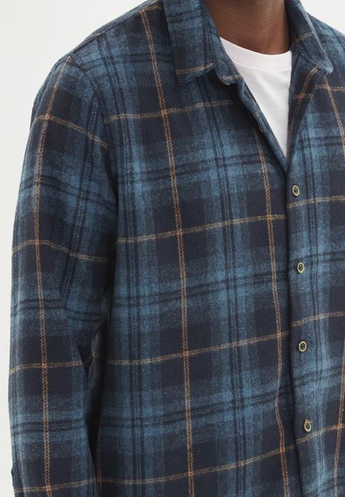 Trendyol - Long sleeve check shirt - petrol