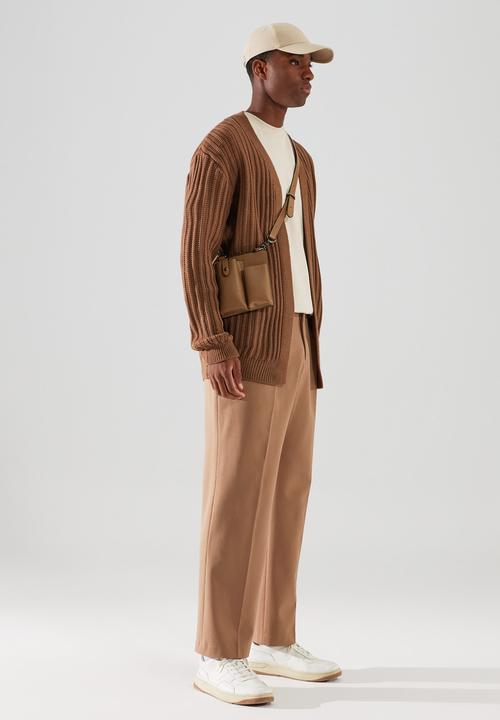 Trendyol - Textured regular fit cardigan - mink