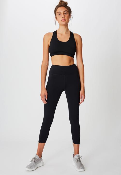 Cotton On - Active core cropped tight - core black