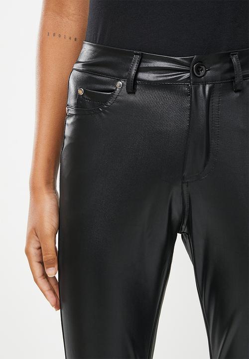 dailyfriday - Pu skinny pants - black