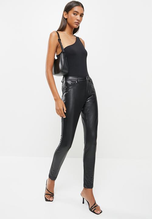 dailyfriday - Pu skinny pants - black
