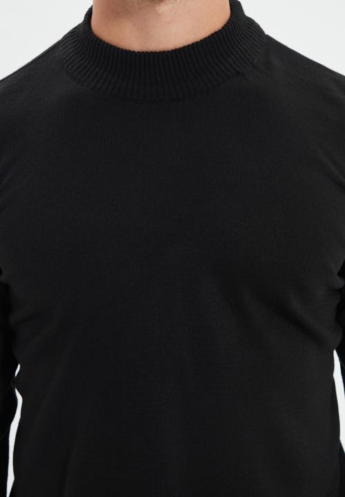 Trendyol - Chris high neck slim fit knit - black