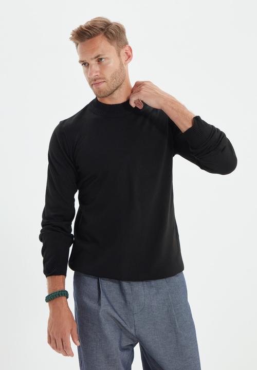 Trendyol - Chris high neck slim fit knit - black