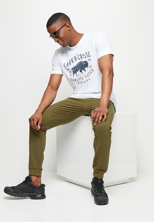 Lark & Crosse - L&c graphic crew neck tee - white