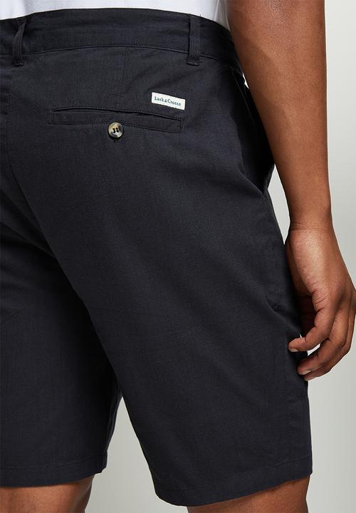 Lark & Crosse - Textured chino short - black